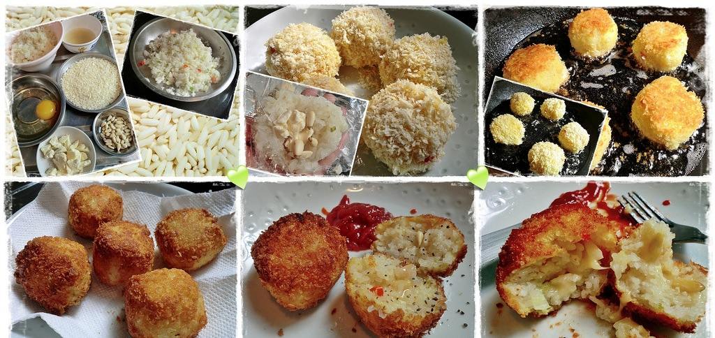 Les fameux et typiques arancini, faits avec du riz et remplis d'imagination gastronomique.